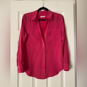❌SOLD❌Equipment Pink Silk Button Down Blouse Size XS